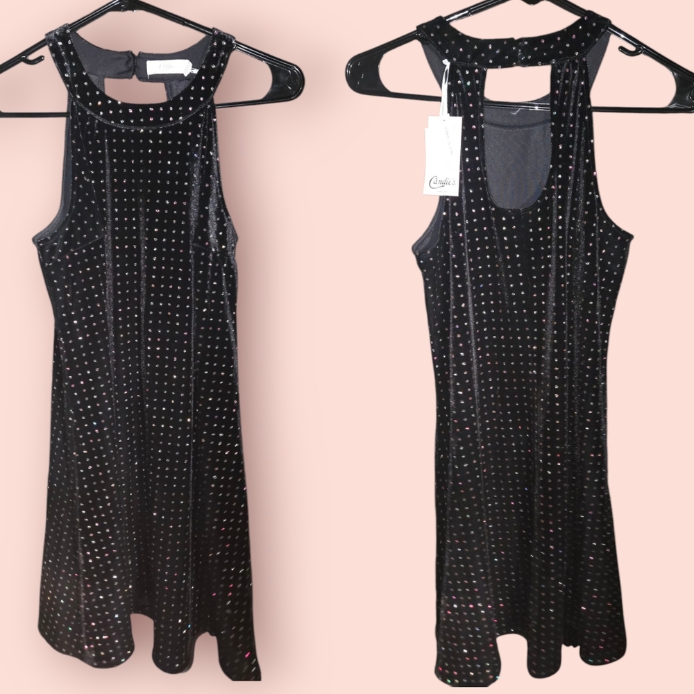 Velvet Black Sparkly Dress